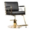 GABBIANO HAIRDRESSING CHAIR PRATO GOLD - BLACK(Gabbiano Hairdressing Chair Prato Gold Black) -Roxie Cosmetics Shop 137106 01 2405