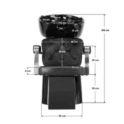Gabbiano Hair Wash Unit Lyon Black(Gabbiano Hair Wash Unit Lyon Black) -Roxie Cosmetics Shop 141095 09 0203