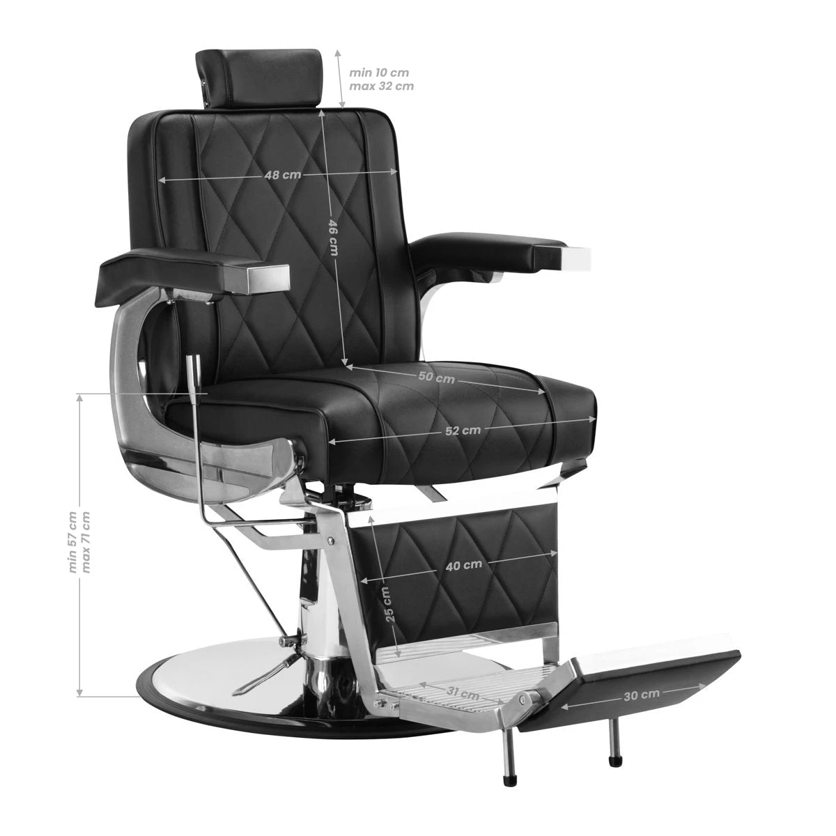 HAIR SYSTEM BARBER CHAIR BM88066 BLACK(Hair System Barber Chair Bm88066 Black) 4 HAIR SYSTEM BARBER CHAIR BM88066 BLACK(Hair System Barber Chair Bm88066 Black) - Image 2