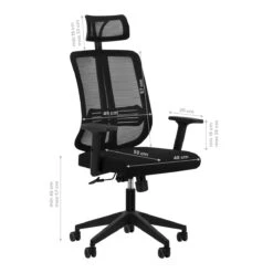ActiveShop Office / Manicure Chair QS-16A Black(Activeshop Office Manicure Chair Qs 16a Black) -Roxie Cosmetics Shop 141180 10 2303