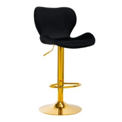 4Rico Bar Stool QS-B15 Velvet Black(4rico Bar Stool Qs B15 Velvet Black)