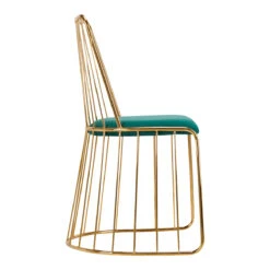 ACTIVESHOP CHAIR VELVET QS-M00 GOLD GREEN(Chair Velvet Qs M00 Gold Green) -Roxie Cosmetics Shop 141198 2 2804