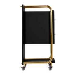 Gabbiano Hairdressing Trolley Assistant Solo Gold – Black(Gabbiano Hairdressing Trolley Assistant Solo Gold Black) -Roxie Cosmetics Shop 141233 04 0811
