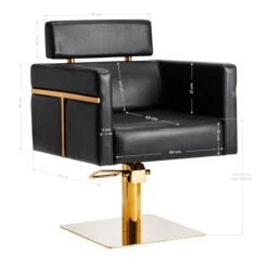 Gabbiano Hairdressing Chair Toledo Gold Black(Gabbiano Hairdressing Chair Toledo Gold Black) -Roxie Cosmetics Shop 146708 09 2601