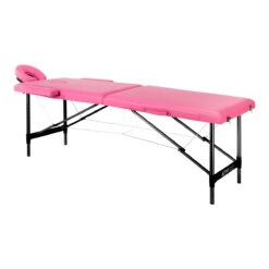 ActivFizjo Aluminum Folding Massage Table Comfort Lux 2-Sections Pink & Black(Activfizjo Aluminum Folding Massage Table Comfort Lux 2 Sections Pink Black)