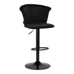 4Rico Bar Hocker QS-B801 Black Velvet(4rico Bar Hocker Qs B801 Black Velvet)