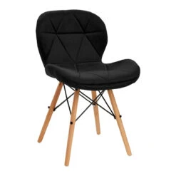 4Rico Cosmetic Chair QS-186 Black Velvet(4rico Cosmetic Chair Qs 186 Black Velvet)