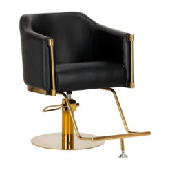 Gabbiano Hairdressing Chair Burgos Black Gold(Hairdressing Chair Burgos Black Gold)