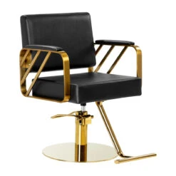 Gabbiano Hairdressing Chair Genua Gold Black(Gabbiano Hairdressing Chair Genua Gold Black)