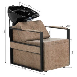 Gabbiano Hairdressing Wash Unit Modena Black Antique(Gabbiano Hairdressing Wash Unit Modena Black Antique) -Roxie Cosmetics Shop 148057 12 0911