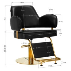 Gabbiano Hairdressing Chair Linz NQ Gold Black(Gabbiano Hairdressing Chair Linz Nq Gold Black) -Roxie Cosmetics Shop 148063 08 0512