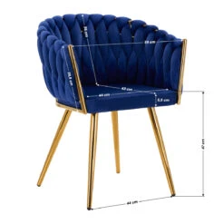 4rico Chair QS-GW06G Navy Blue(4rico Chair Qs Gw06g Navy Blue) -Roxie Cosmetics Shop 148116 09 1202