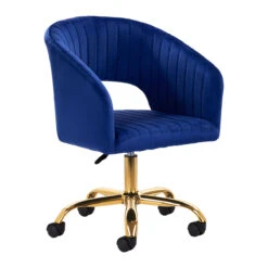 4Rico Swivel Chair QS-OF212G Navy Blue(4rico Swivel Chair Qs Of212g Navy Blue)