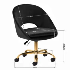 4Rico Swivel Chair QS-MF18G Black(4rico Swivel Chair Qs Mf18g Black) -Roxie Cosmetics Shop 148140 08 1202