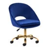 4Rico Swivel Chair QS-MF18G Navy Blue(4rico Swivel Chair Qs Mf18g Navy Blue)