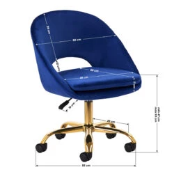 4Rico Swivel Chair QS-MF18G Navy Blue(4rico Swivel Chair Qs Mf18g Navy Blue) -Roxie Cosmetics Shop 148141 08 1202