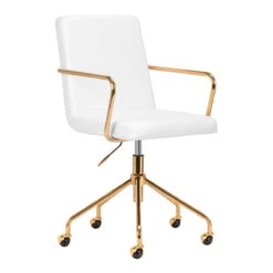 ActiveShop Beauty Chair QS-OF211G White & Gold(Activeshop Beauty Chair Qs Of211g White Gold)