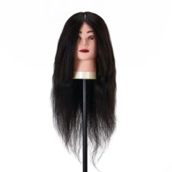 Gabbiano WZ1 Hairdressing Training Head, Natural Hair, Colour 1#, Length 20"(Gabbiano Wz1 Hairdressing Training Head Natural Hair Color 1 Length 20) -Roxie Cosmetics Shop 148400 02 2112