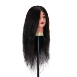 Gabbiano WZ1 Hairdressing Training Head, Natural Hair, Colour 1#, Length 20"(Gabbiano Wz1 Hairdressing Training Head Natural Hair Color 1 Length 20) -Roxie Cosmetics Shop 148400 03 2112