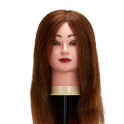 Gabbiano WZ1 Hairdressing Training Head, Natural Hair, Colour 4#, Length 20"(Gabbiano Wz1 Hairdressing Training Head Natural Hair Color 4 Length 20) -Roxie Cosmetics Shop 148401 01 2112