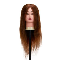 Gabbiano WZ1 Hairdressing Training Head, Natural Hair, Colour 4#, Length 20"(Gabbiano Wz1 Hairdressing Training Head Natural Hair Color 4 Length 20)