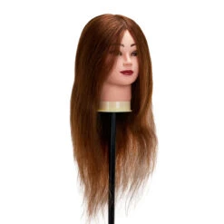 Gabbiano WZ1 Hairdressing Training Head, Natural Hair, Colour 4#, Length 20"(Gabbiano Wz1 Hairdressing Training Head Natural Hair Color 4 Length 20) -Roxie Cosmetics Shop 148401 03 2112