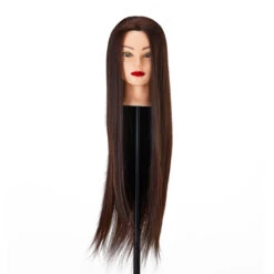 Gabbiano WZ2 Hairdressing Training Head, Synthetic Hair, Colour 4#, Length 24"(Gabbiano Wz2 Hairdressing Training Head Synthetic Hair Color 4 Length 24) -Roxie Cosmetics Shop 148403 02 2112