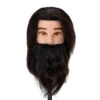 Gabbiano WZ4 Training Head With Beard, Natural Hair, Colour 1#, Length 8"+6"(Gabbiano Wz4 Training Head With Beard Natural Hair Color 1 Length 8 6) -Roxie Cosmetics Shop 148407 01 2112