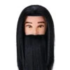 Gabbiano WZ4 Training Head With Beard, Synthetic Hair, Colour 1#, Length 8"+6"(Gabbiano Wz4 Training Head With Beard Synthetic Hair Color 1 Length 8 6) -Roxie Cosmetics Shop 148409 01 2112