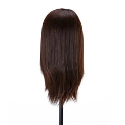 Gabbiano WZ4 Training Head With Beard, Synthetic Hair, Colour 4#, Length 8"+6"(Gabbiano Wz4 Training Head With Beard Synthetic Hair Color 4 Length 8 6) -Roxie Cosmetics Shop 148410 04 2112
