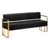 Gabbiano Waiting Room Sofa Avila Black & Gold(Gabbiano Waiting Room Sofa Avila Black Gold)