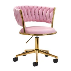 4Rico Swivel Chair QS-GW01G Pink(4rico Swivel Chair Qs Gw01g Pink)