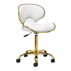 Gabbiano Cosmetic Stool Q-4599G White(Gabbiano Cosmetic Stool Q 4599g White)