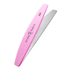 Ocho Nails Half-Moon Metal Core File + Polishers Grit 240 10pcs(Ocho Nails Half Moon Metal Core File Polishers Grit 240 10pcs)