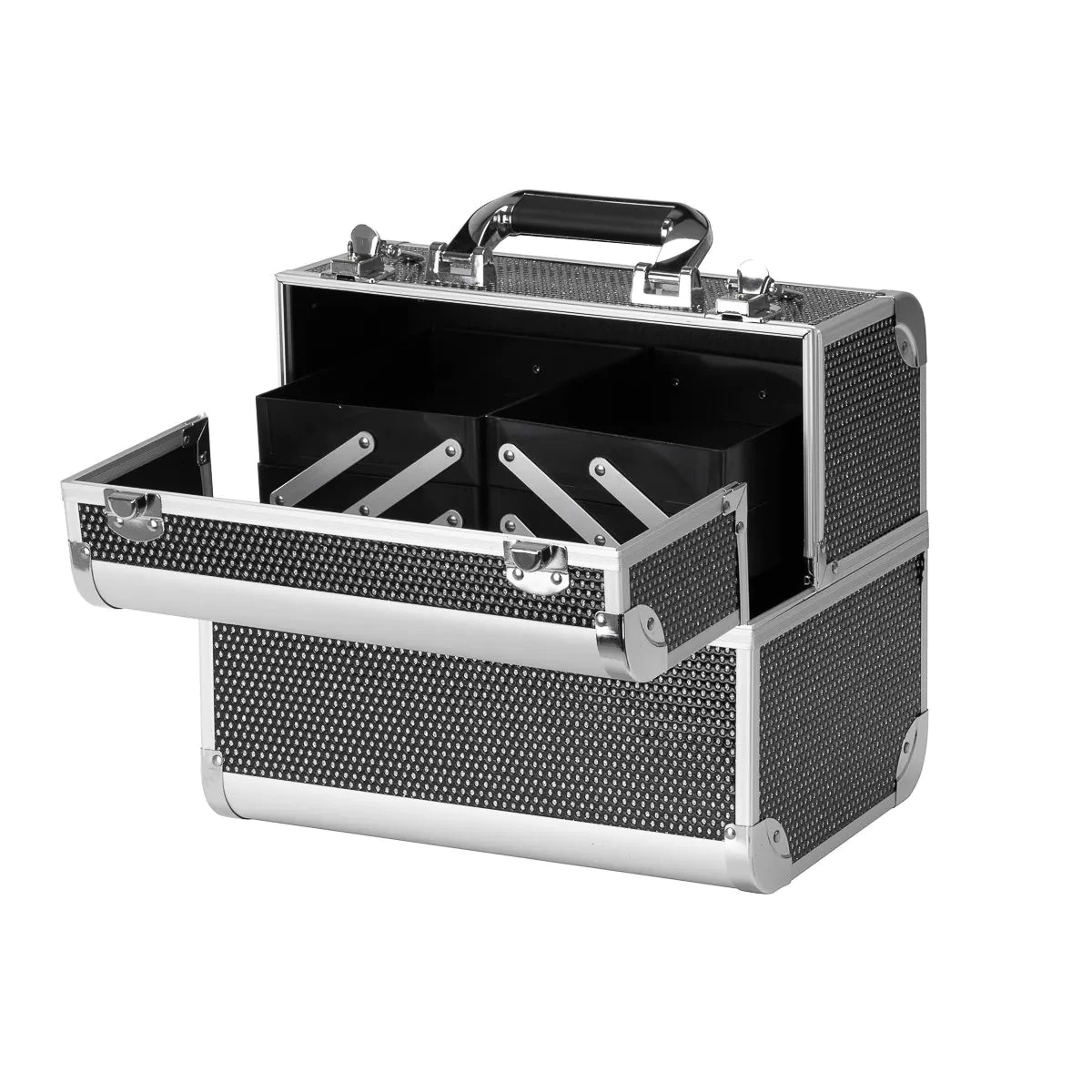 Professional Black Cosmetic Case 44 – Durable, Stylish Organizer For Mobile Stylists & Beauty Tools(Professional Black Cosmetic Case 44 Durable Stylish Organizer For Mobile Stylists Beauty Tools) 4 Professional Black Cosmetic Case 44 – Durable, Stylish Organizer For Mobile Stylists & Beauty Tools(Professional Black Cosmetic Case 44 Durable Stylish Organizer For Mobile Stylists Beauty Tools) - Image 2