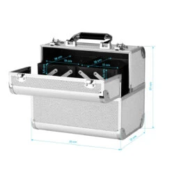 Professional Silver Cosmetic Case 44 – Durable, Stylish Organizer For Mobile Stylists & Beauty Tools(Professional Silver Cosmetic Case 44 Durable Stylish Organizer For Mobile Stylists Beauty Tools) -Roxie Cosmetics Shop 151885 09 2804