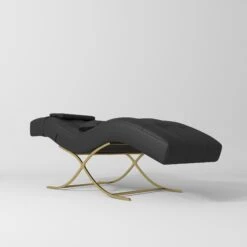 Manufakturo Elegance Lash Bed – Gold Frame & Adjustable Headrest Black(Manufakturo Elegance Lash Bed Gold Frame Adjustable Headrest Black)