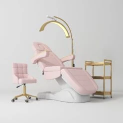 Manufakturo Grace Light Pink The Complete Salon Set - Beauty Bed, Chair, Moonlight & Trolley(Manufakturo Grace Light Pink The Complete Salon Set Beauty Bed Chair Moonlight Trolley)