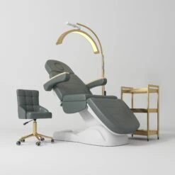 Manufakturo Grace Navy The Complete Salon Set - Beauty Bed, Chair, Moonlight & Trolley(Manufakturo Grace Navy The Complete Salon Set Beauty Bed Chair Moonlight Trolley)