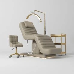 Manufakturo Grandeur Brown The Complete Studio Set - Beauty Bed, Chair, Moonlight & Trolley(Manufakturo Grandeur Brown The Complete Studio Set Beauty Bed Chair Moonlight Trolley)