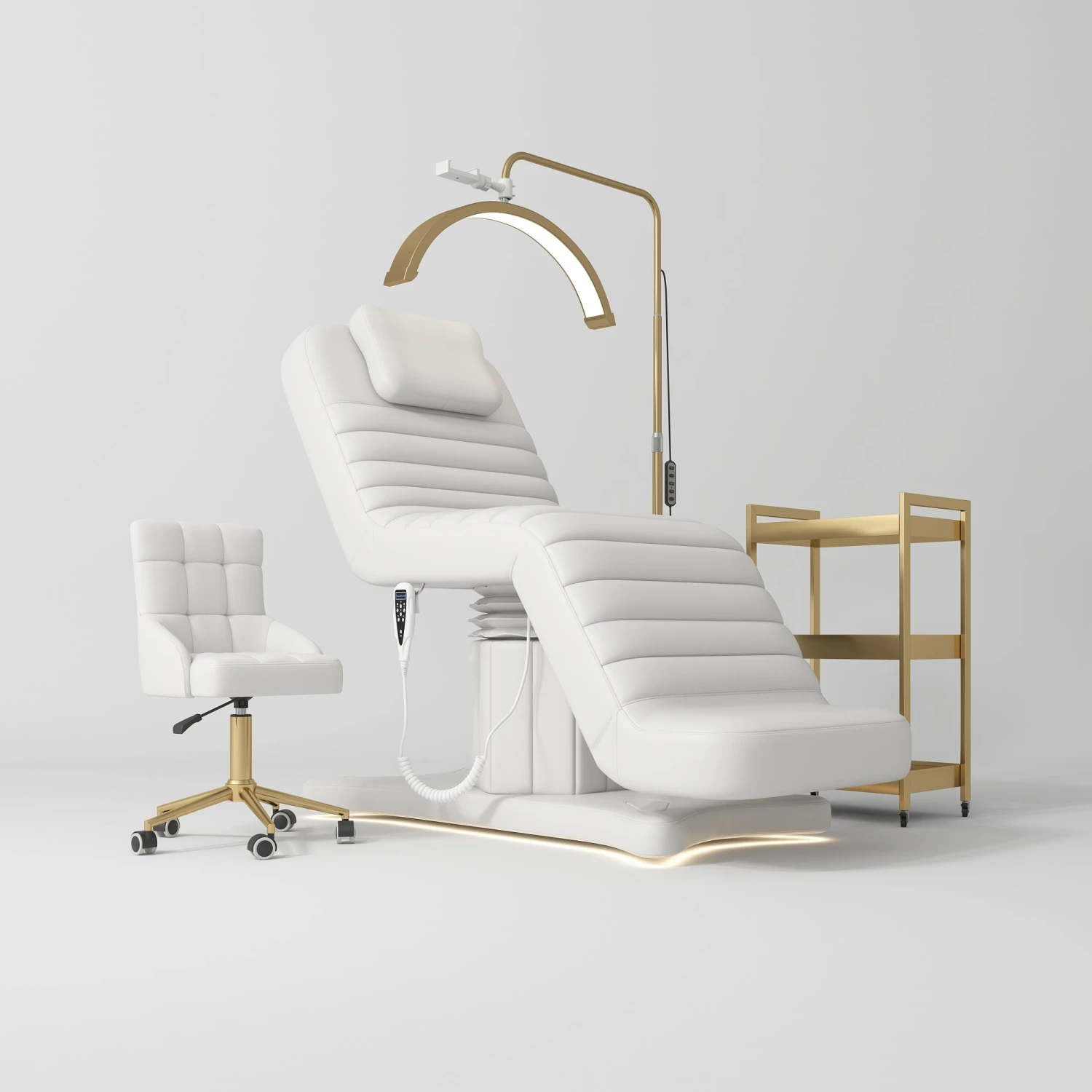 Manufakturo Grandeur White The Complete Studio Set - Beauty Bed, Chair, Moonlight & Trolley(Manufakturo Grandeur White The Complete Studio Set Beauty Bed Chair Moonlight Trolley) 3 Manufakturo Grandeur White The Complete Studio Set - Beauty Bed, Chair, Moonlight & Trolley(Manufakturo Grandeur White The Complete Studio Set Beauty Bed Chair Moonlight Trolley)