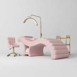 Manufakturo Luxe Bare Blush Complete Salon Set - Lash Beauty Bed, Chair, Moonlight & Trolley(Manufakturo Luxe Bare Blush Complete Salon Set Lash Beauty Bed Chair Moonlight Trolley)
