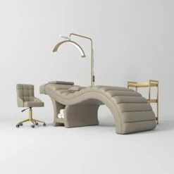 Manufakturo Luxe Brown Complete Salon Set - Lash Beauty Bed, Chair, Moonlight & Trolley(Manufakturo Luxe Brown Complete Salon Set Lash Beauty Bed Chair Moonlight Trolley)
