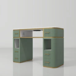 Manufakturo Manicure Table Glam Station With Build-in Dust Absorber Olive(Manufakturo Manicure Table Glam Station With Build In Dust Absorber Olive)