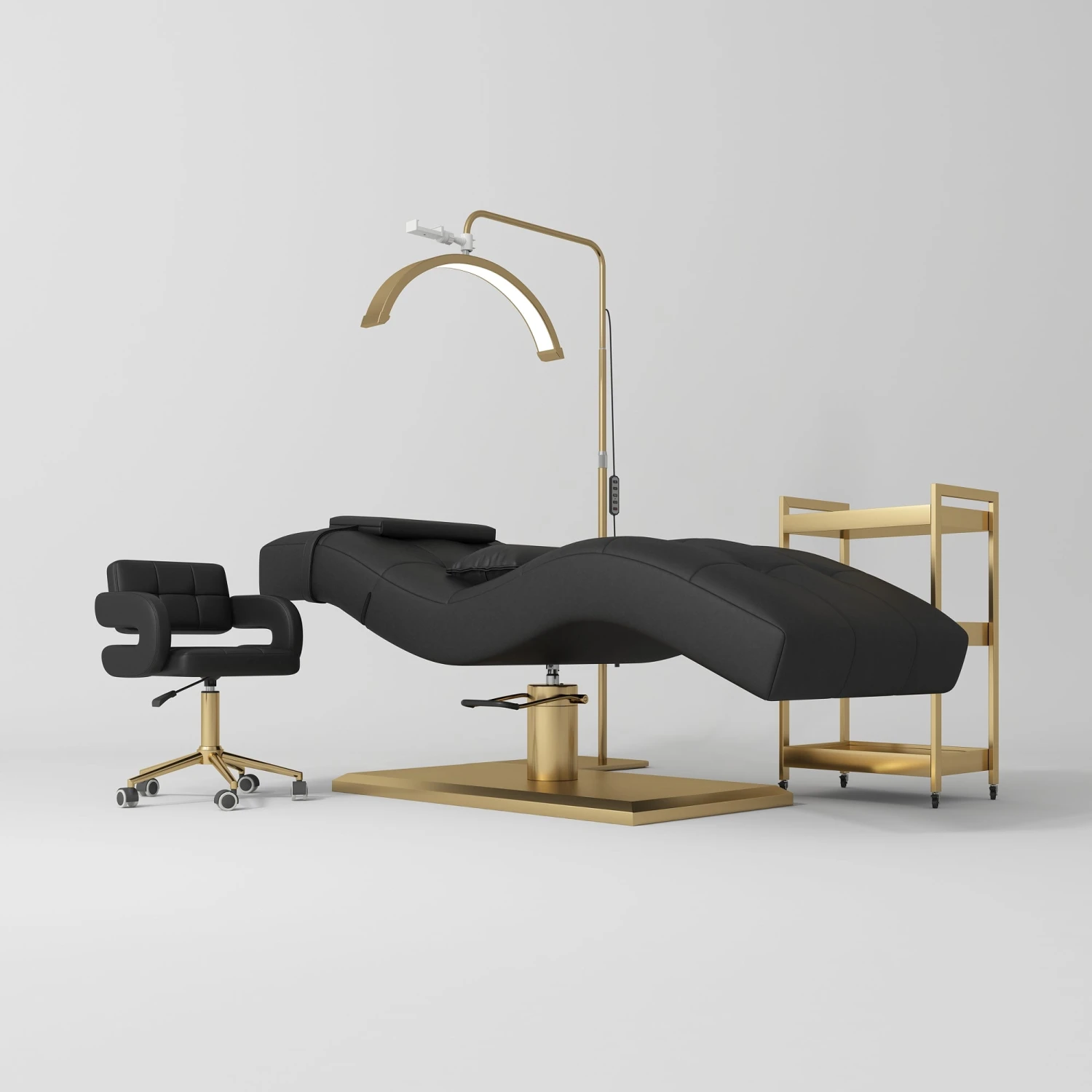 Manufakturo Prestige Black The Complete Studio Set - Lash Bed, Chair, Moonlight & Trolley(Manufakturo Prestige Black The Complete Studio Set Lash Bed Chair Moonlight Trolley) 3 Manufakturo Prestige Black The Complete Studio Set - Lash Bed, Chair, Moonlight & Trolley(Manufakturo Prestige Black The Complete Studio Set Lash Bed Chair Moonlight Trolley)