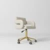 Manufakturo Serenity Salon Chair - 360-Degree Rotation Gold Base Cappuccino(Manufakturo Serenity Salon Chair 360 Degree Rotation Gold Base Cappuccino)
