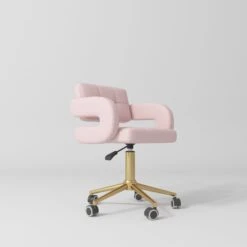 Manufakturo Prestige Light Pink The Complete Studio Set - Lash Bed, Chair, Moonlight & Trolley(Manufakturo Prestige Light Pink The Complete Studio Set Lash Bed Chair Moonlight Trolley) -Roxie Cosmetics Shop Manufakturo Serenity Salon Chair 360 Degree Rotation Gold Base Light Pink 3592b990 b47c 45b1 ba3b cc80c584b016