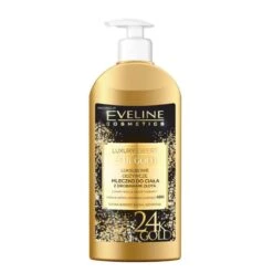 Eveline Luxury Nourishing Body Milk With Gold Particles(Eveline Luxury Nourishing Body Milk With Gold Particles) -Roxie Cosmetics Shop eveline cosmetics luxury nourishing body lotion with gold dust 24k