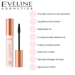 Eveline Sexy Eyes Volume Length & Lift Black Mascara(Eveline Sexy Eyes Volume Length Lift Black Mascara) -Roxie Cosmetics Shop eveline cosmetics sexy eyes black mascara spectacular