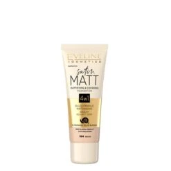 Eveline Satin Matt Mattifying & Covering Foundation(Eveline Satin Matt Mattifying Covering Foundation) -Roxie Cosmetics Shop eveline satin matt foundation 104